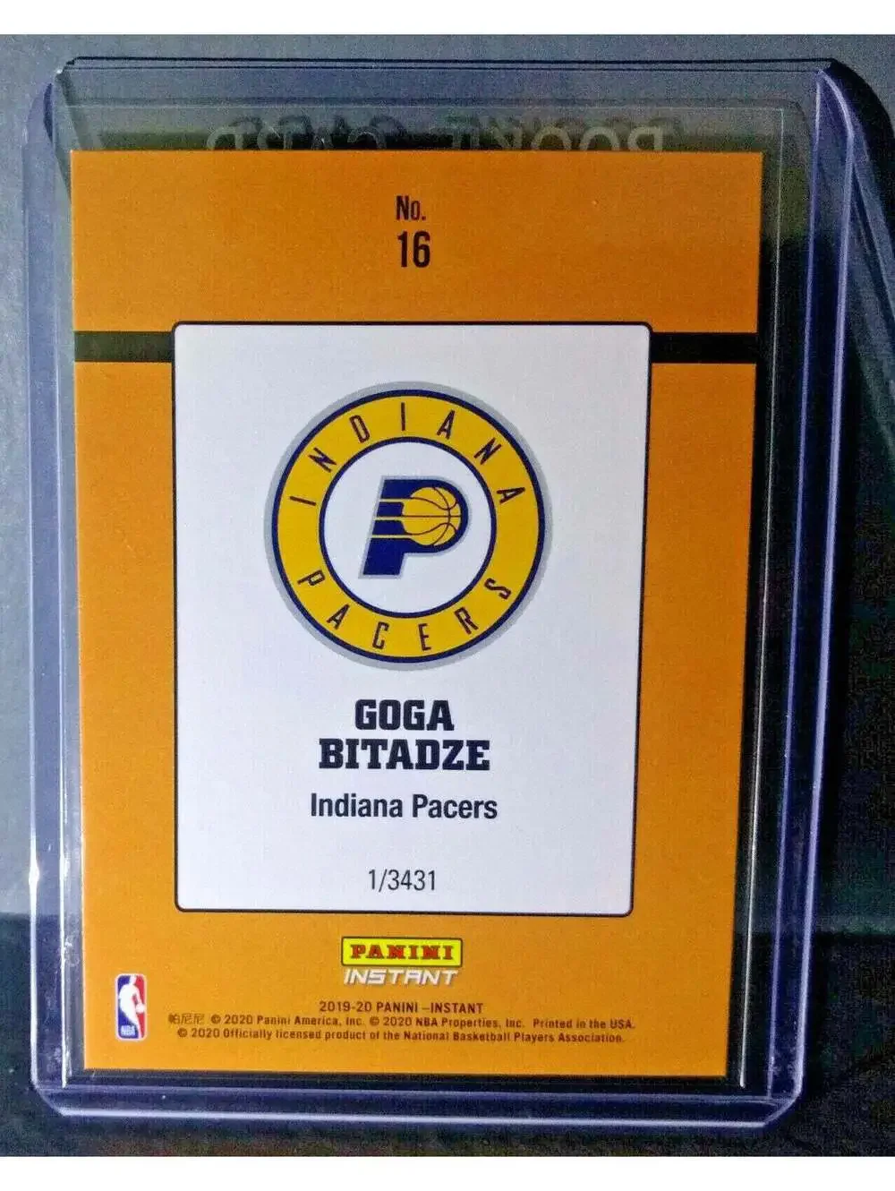 Goga Bitadze 2019-2020 Panini NBA #16 Rated Rookie Retro Card 1/3431